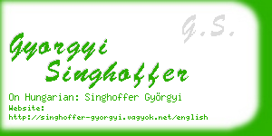 gyorgyi singhoffer business card